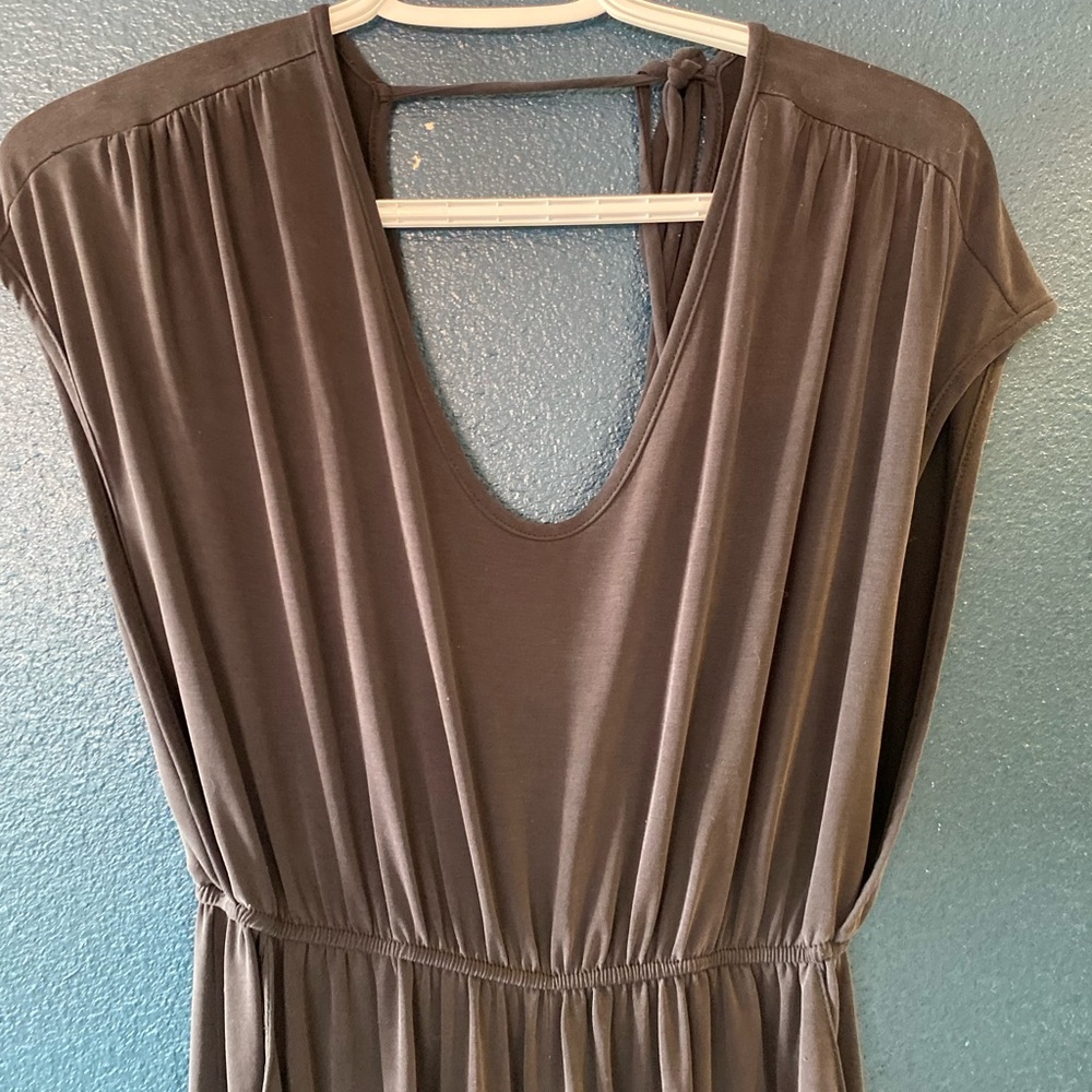 Black 70s Inspired drapey jumpsuit